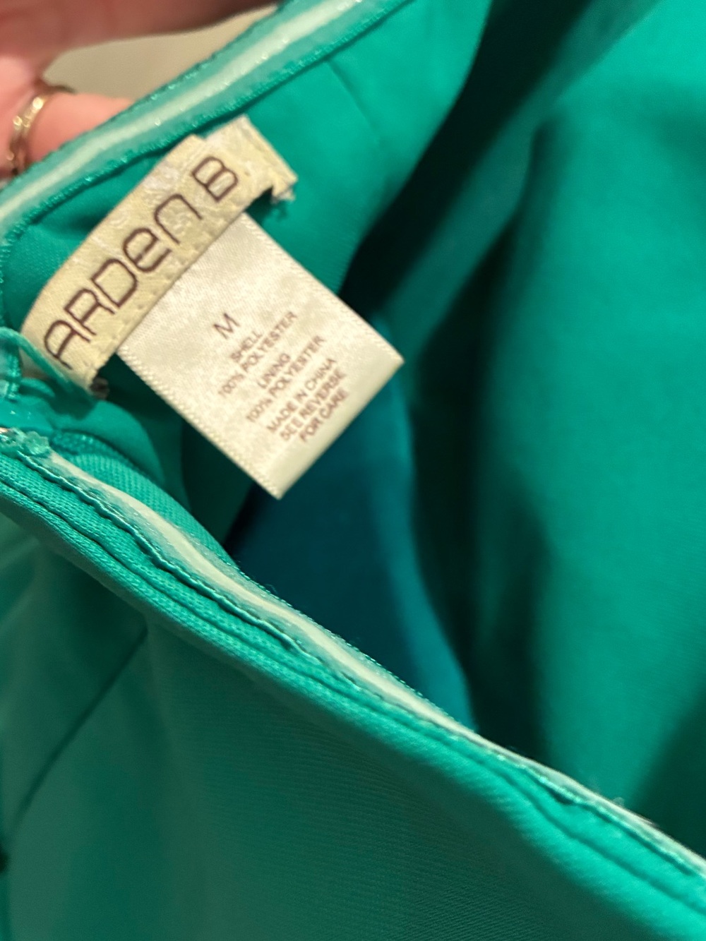 80’s look Peplum dress. Malibu green size M - Picture 3 of 4